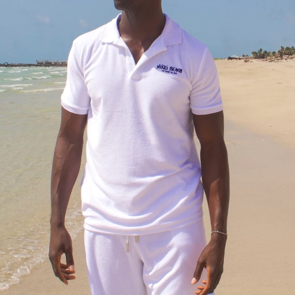 Nikki Beach BAIN DE MER X NIKKI BEACH LIMITED EDITION TERRY TOWEL LOUNGE SHIRT